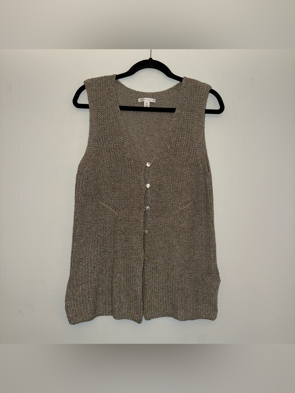 CATO women’s  knitted vest with button-up front sz M ✨